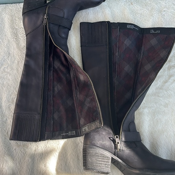 EUC Born Black Knee-High Leather Saddler Boots Size 6.5‎M - Picture 8 of 9